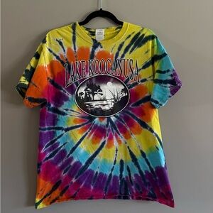 Gildan Yellow and Orange Tie-Dye T-Shirt